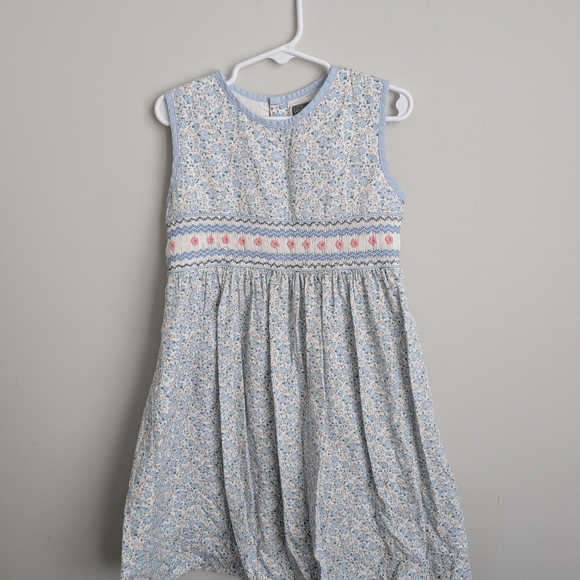 Floral Blue Kids Dress - Picture 1 of 3